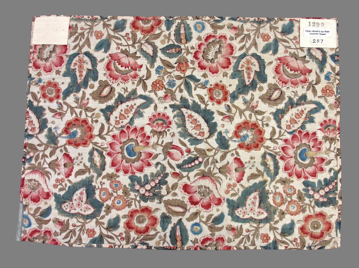 1958.0112.001 textile, printed reverse