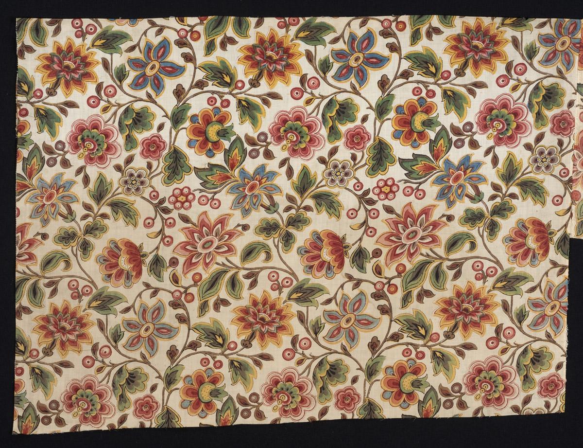 1958.0112.002 Textile, printed, detail 1