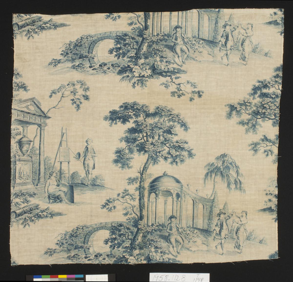 1958.0112.008.001 Textile, printed, view 1