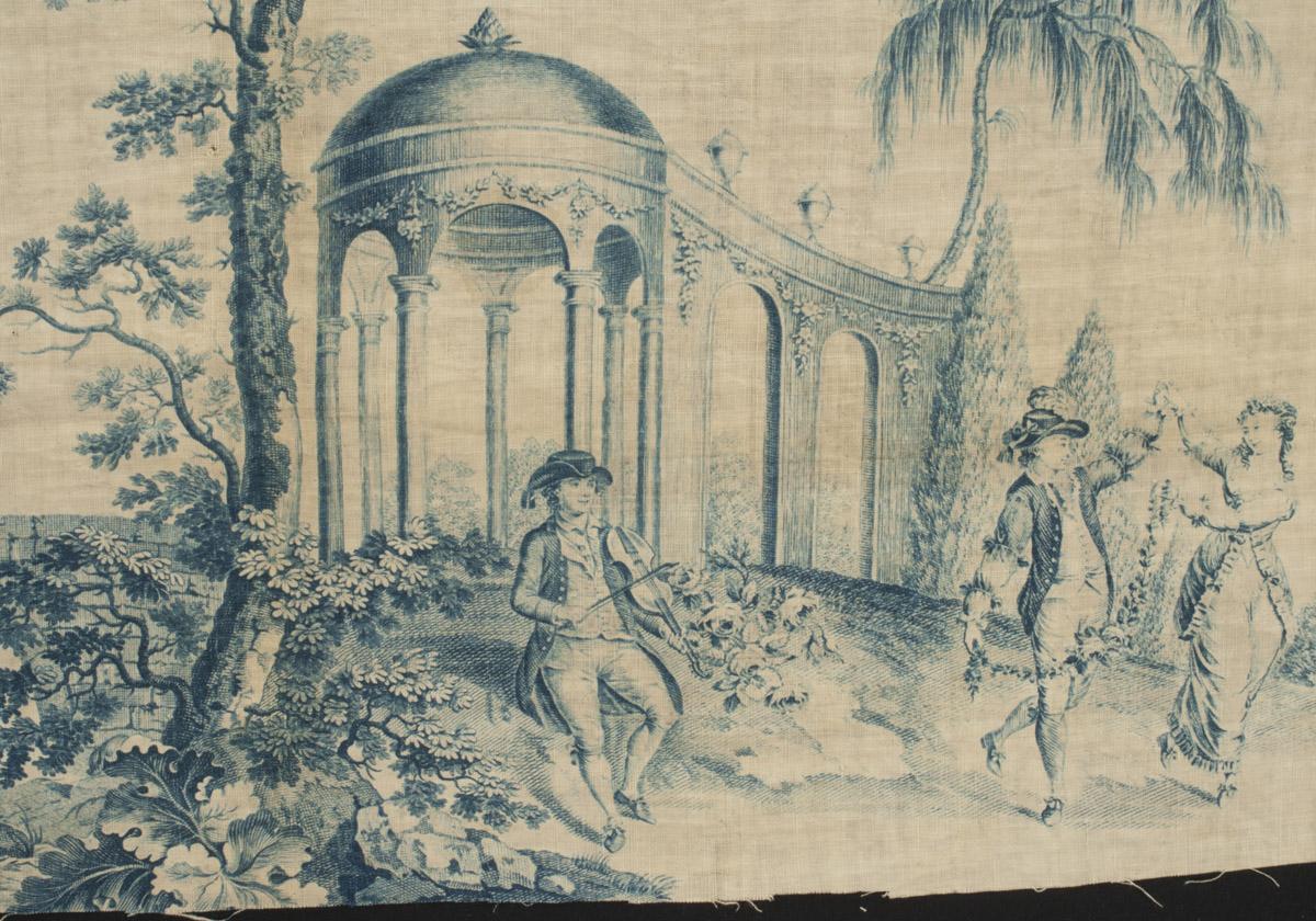 1958.0112.008.001 Textile, printed, detail 2
