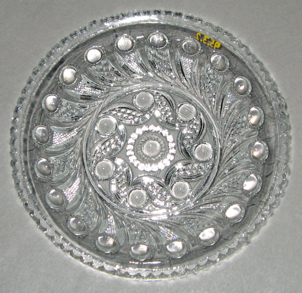 1995.0003.002 Pressed glass sauce dish