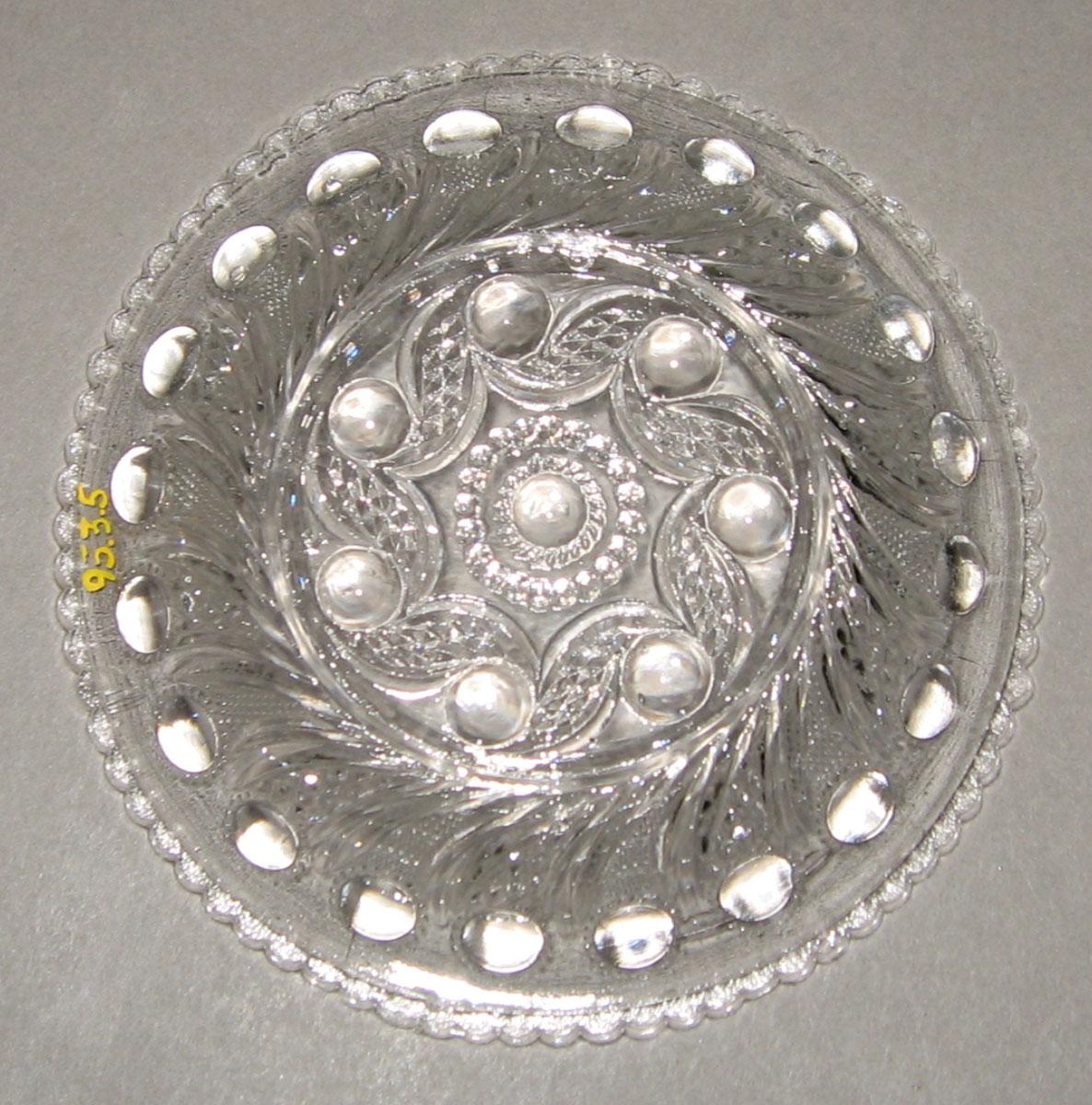 1995.0003.005 Pressed glass dish (underside)