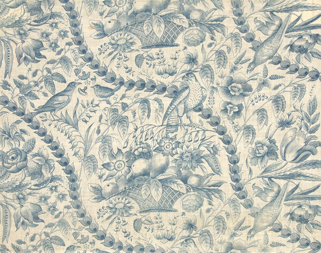 T1087 textile, printed design repeat