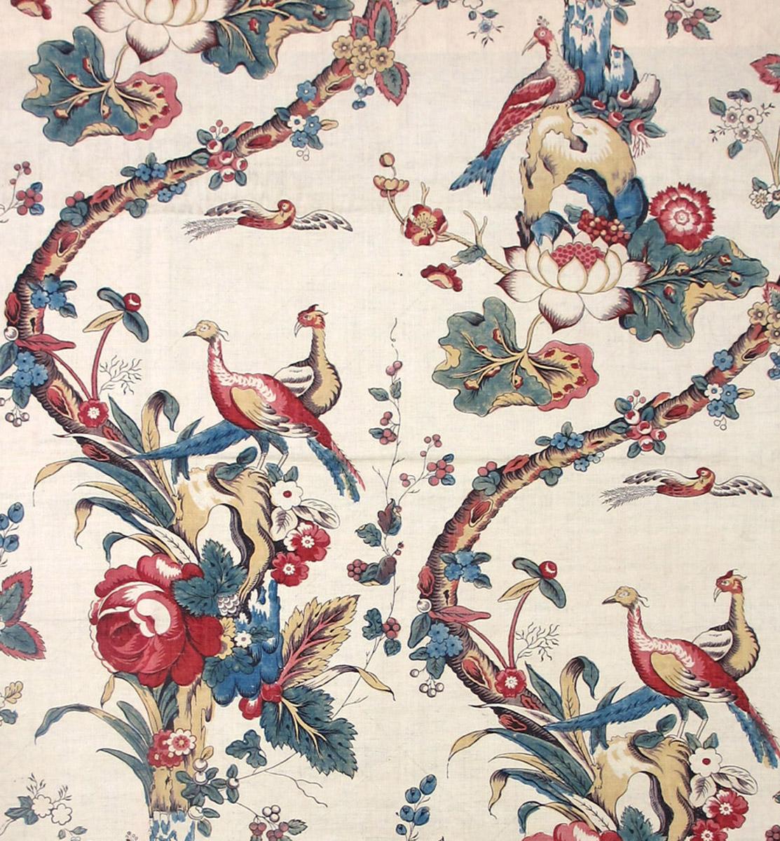 T1227 Textile, printed, partial design repeat
