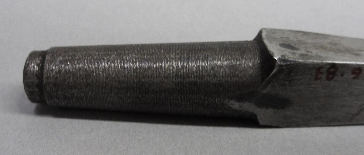 1995.0006.083 Machine mortise chisel, tang detail