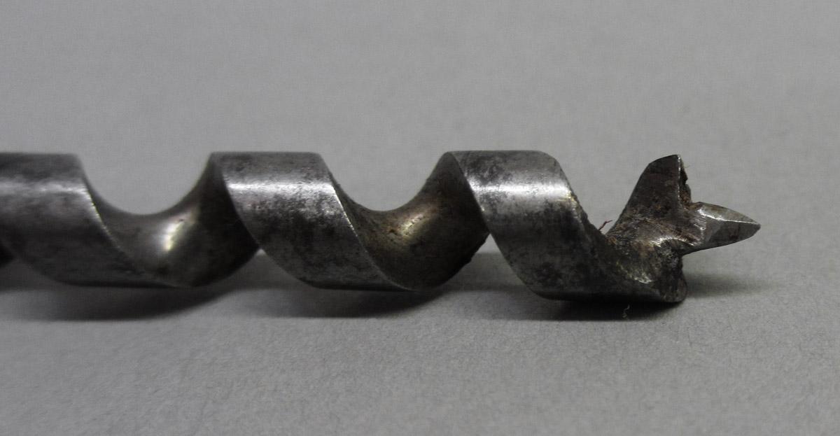 1995.0006.163 Single twist auger bit, tip detail