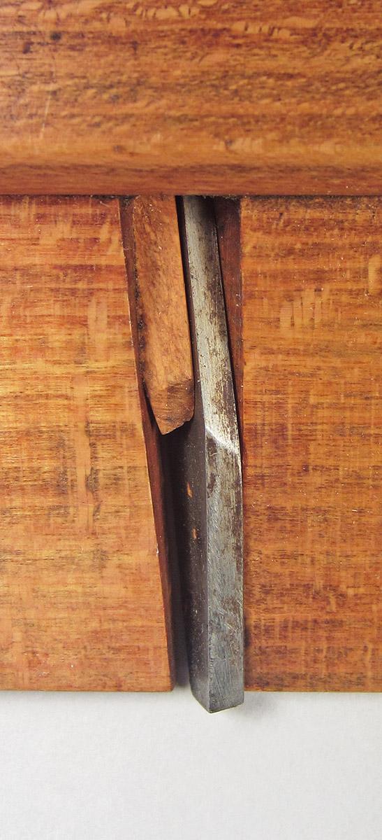 1995.0006.232 A-C, Rabbet plane, wedge and blade bottom