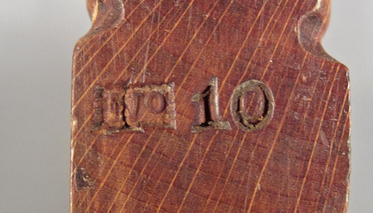 1995.0006.233 A-C, Rabbet plane, marks 1 and 2