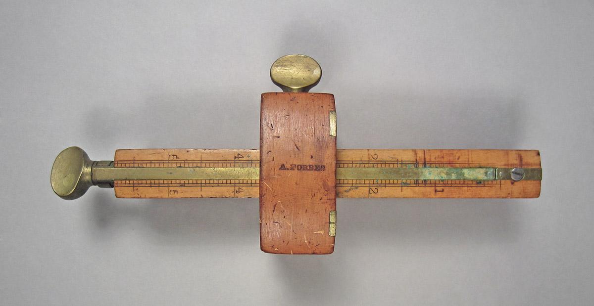 1995.0006.319 A-C, Mortise gauge, side