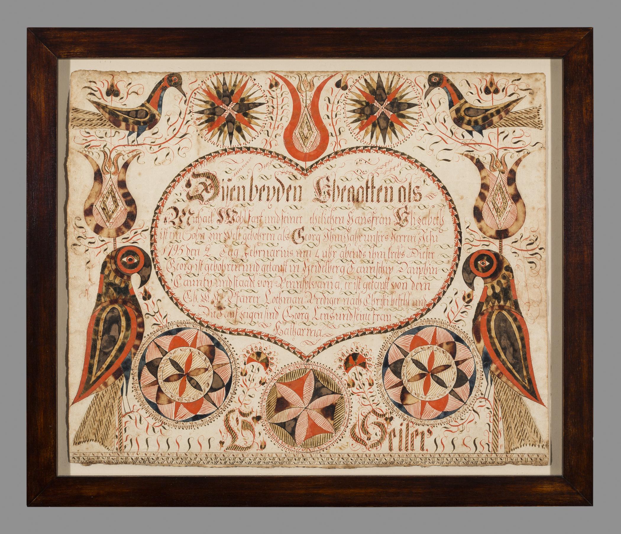 1958.0120.009 Fraktur, view 1