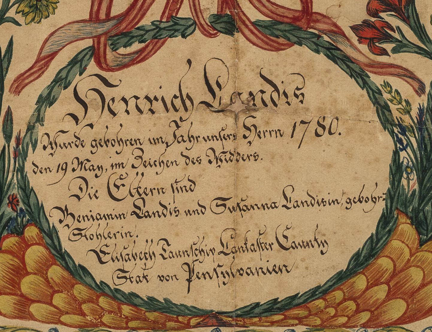 1958.0120.011 A Fraktur, detail 1