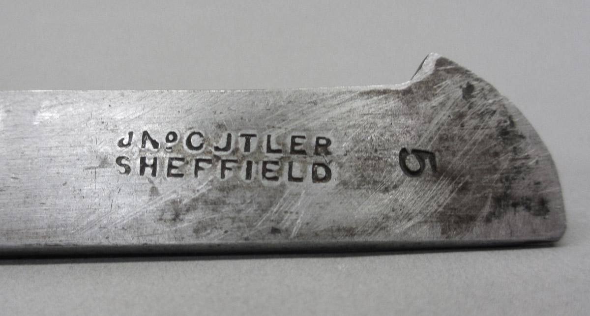 1995.0006.356 Plow plane iron, mark detail