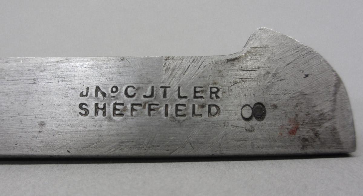 1995.0006.358 Plow plane iron, mark detail