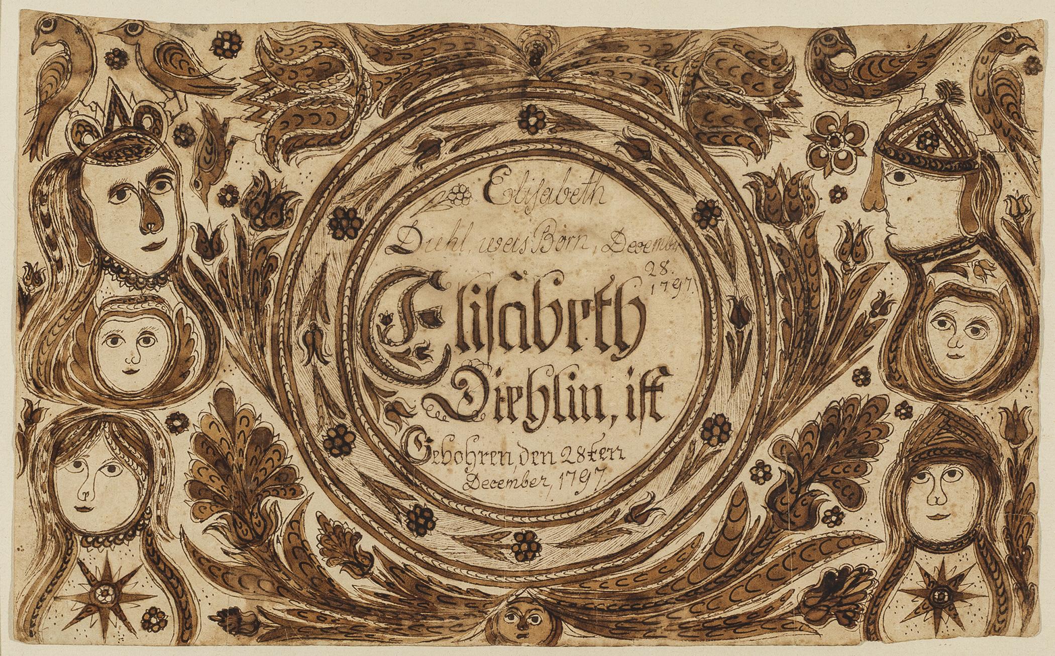 1958.0120.014 A Fraktur, view 1