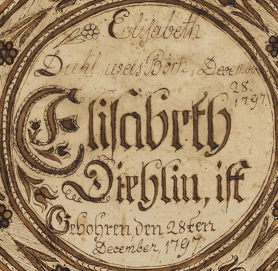 1958.0120.014 A Fraktur, detail 1