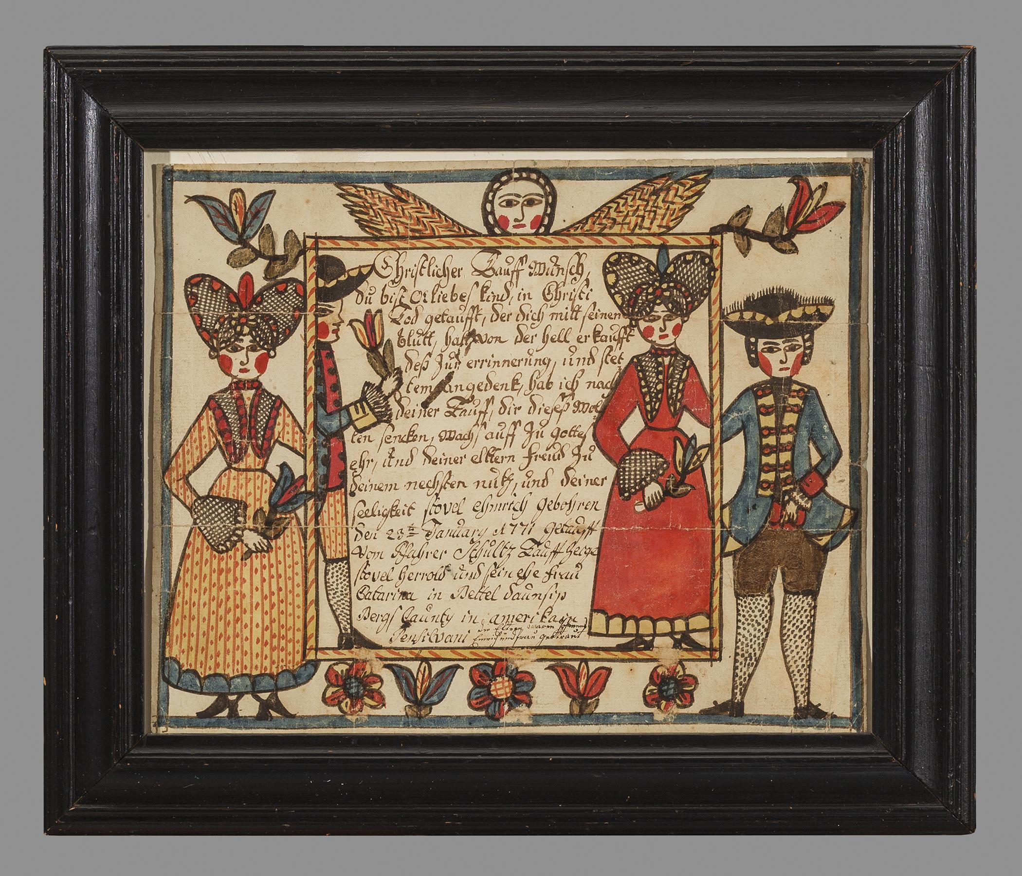 1958.0120.015 A Fraktur, B Frame, view 1