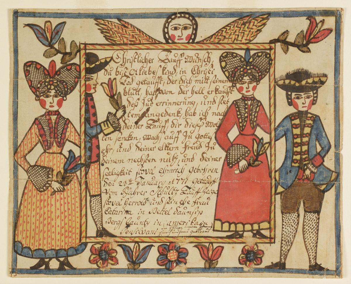 1958.0120.015 A Fraktur, view 1