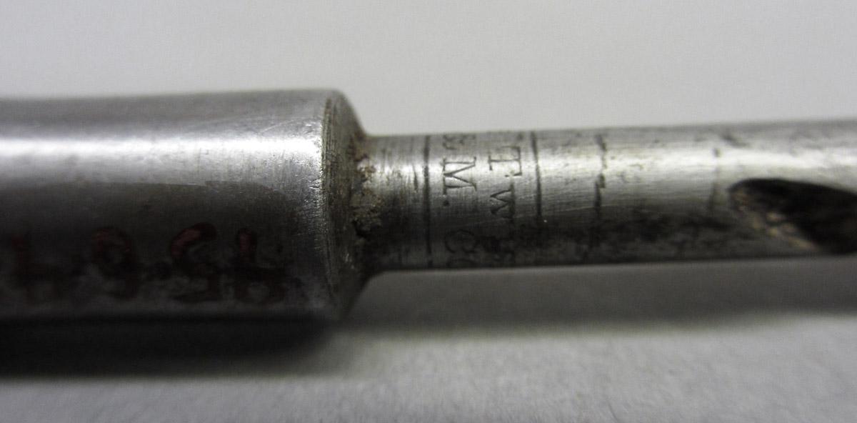 1995.0006.437 Spiral brace bit, mark detail part 3