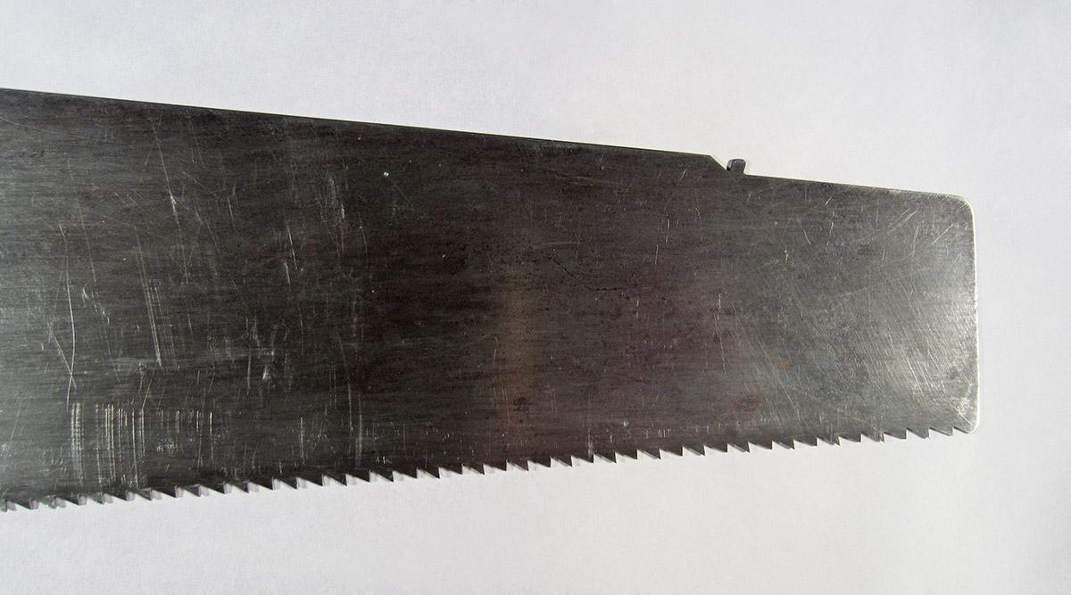 1995.0006.443, Hand saw, blade detail