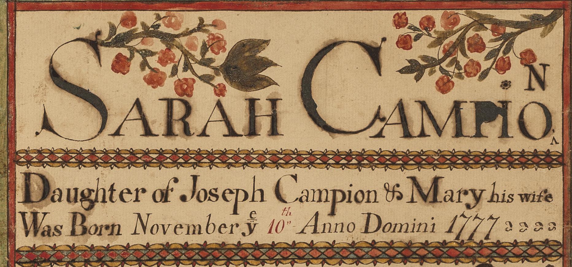 1958.0120.016 A Fraktur, detail 1