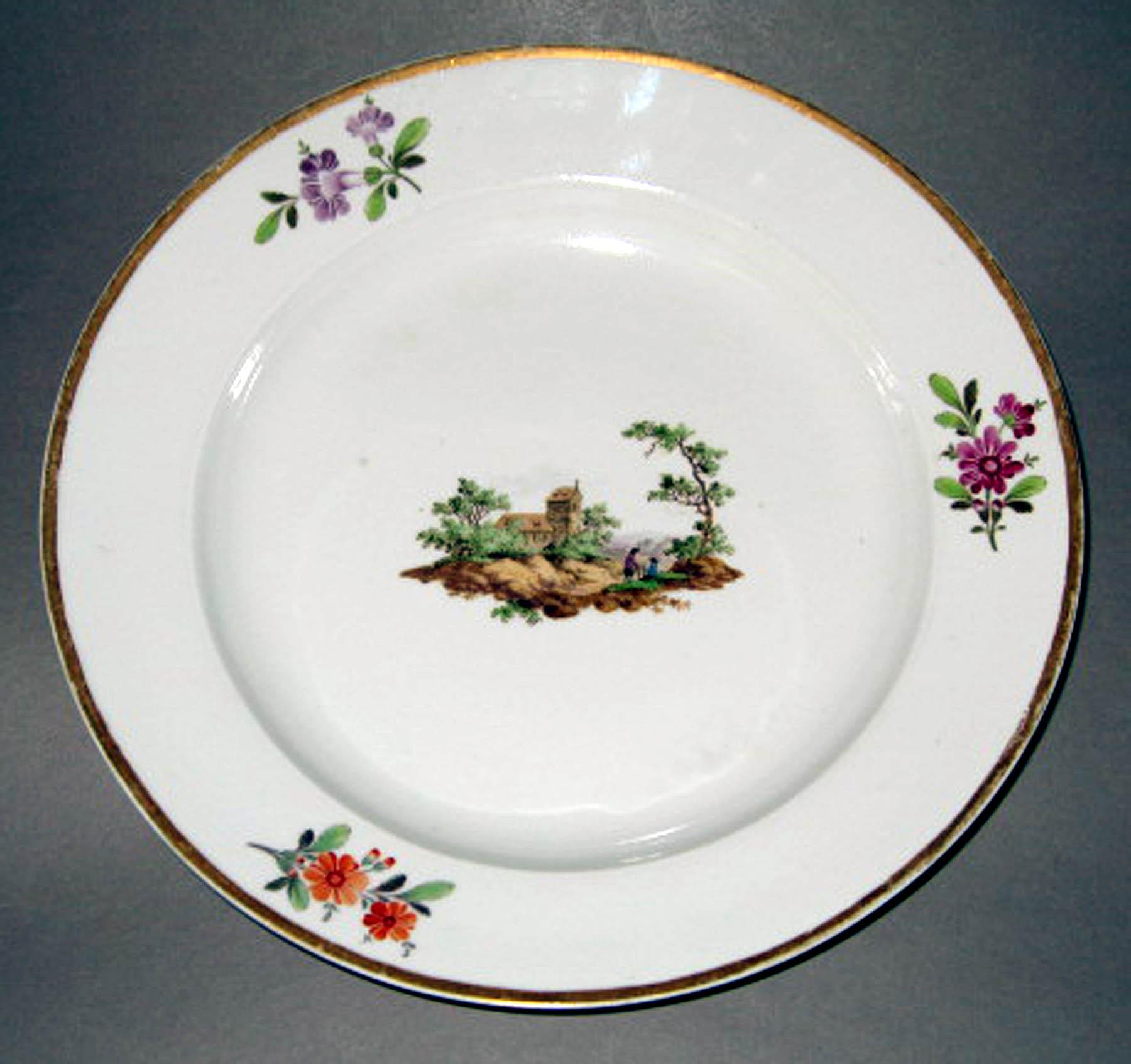 1996.0004.011 Furstenberg porcelain soup plate