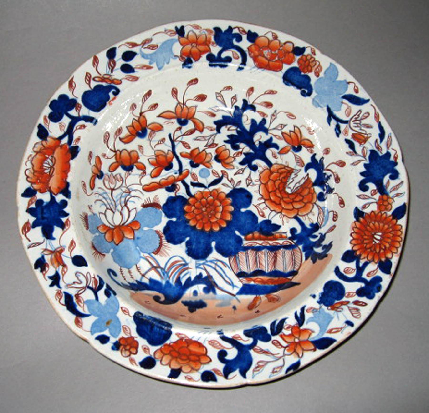 1996.0004.014 Mason's ironstone soup plate