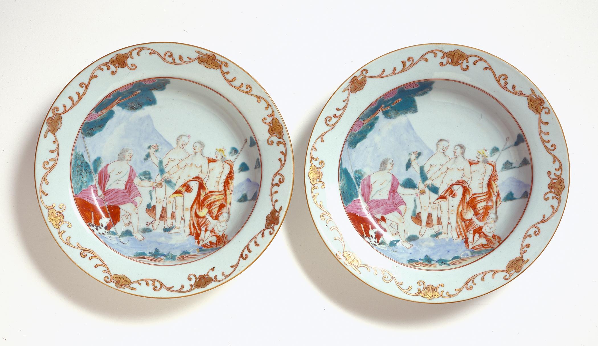 1996.0004.017.001, .002 Soup plates