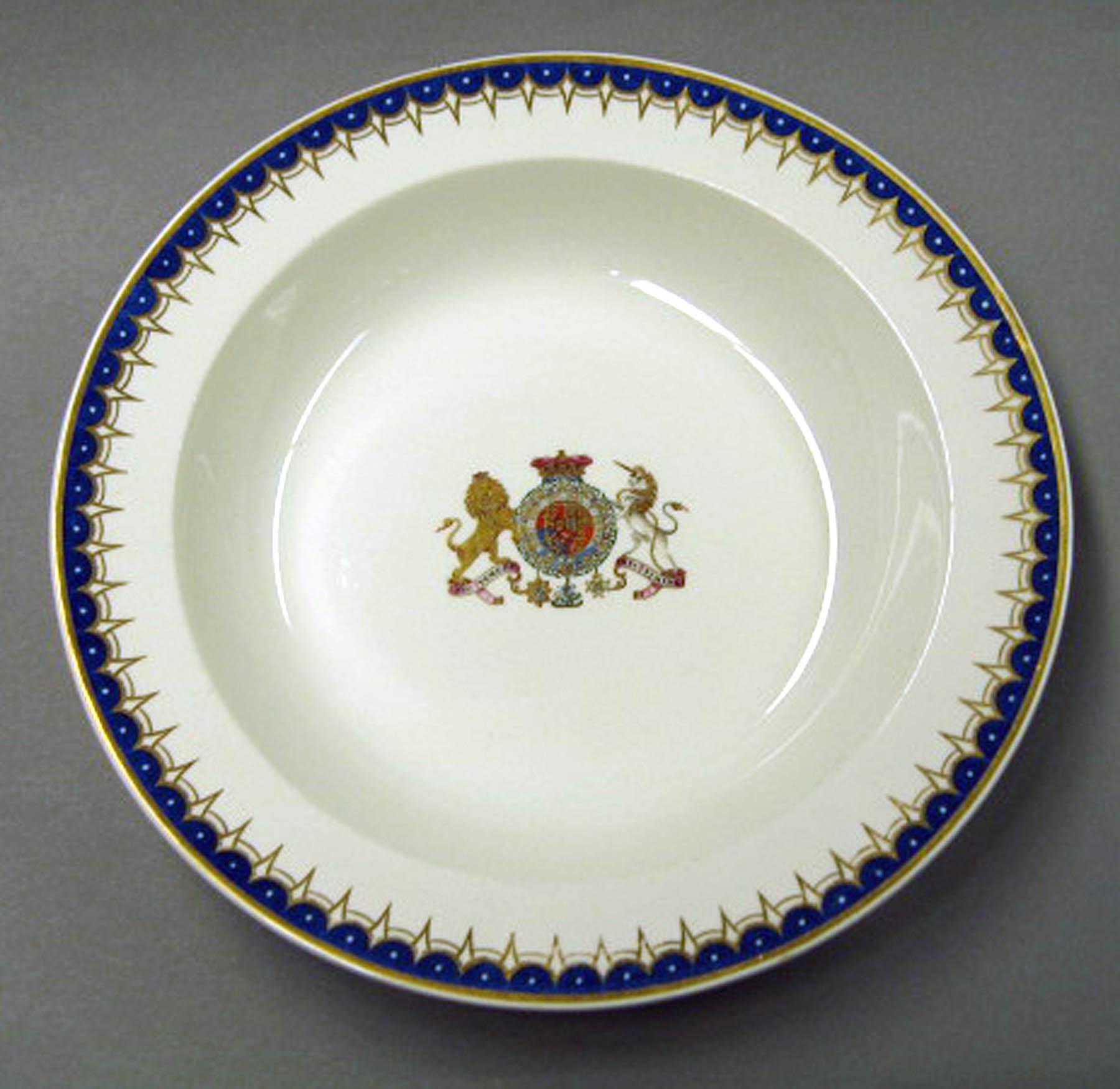 1996.0004.087.002 Wedgwood creamware soup plate