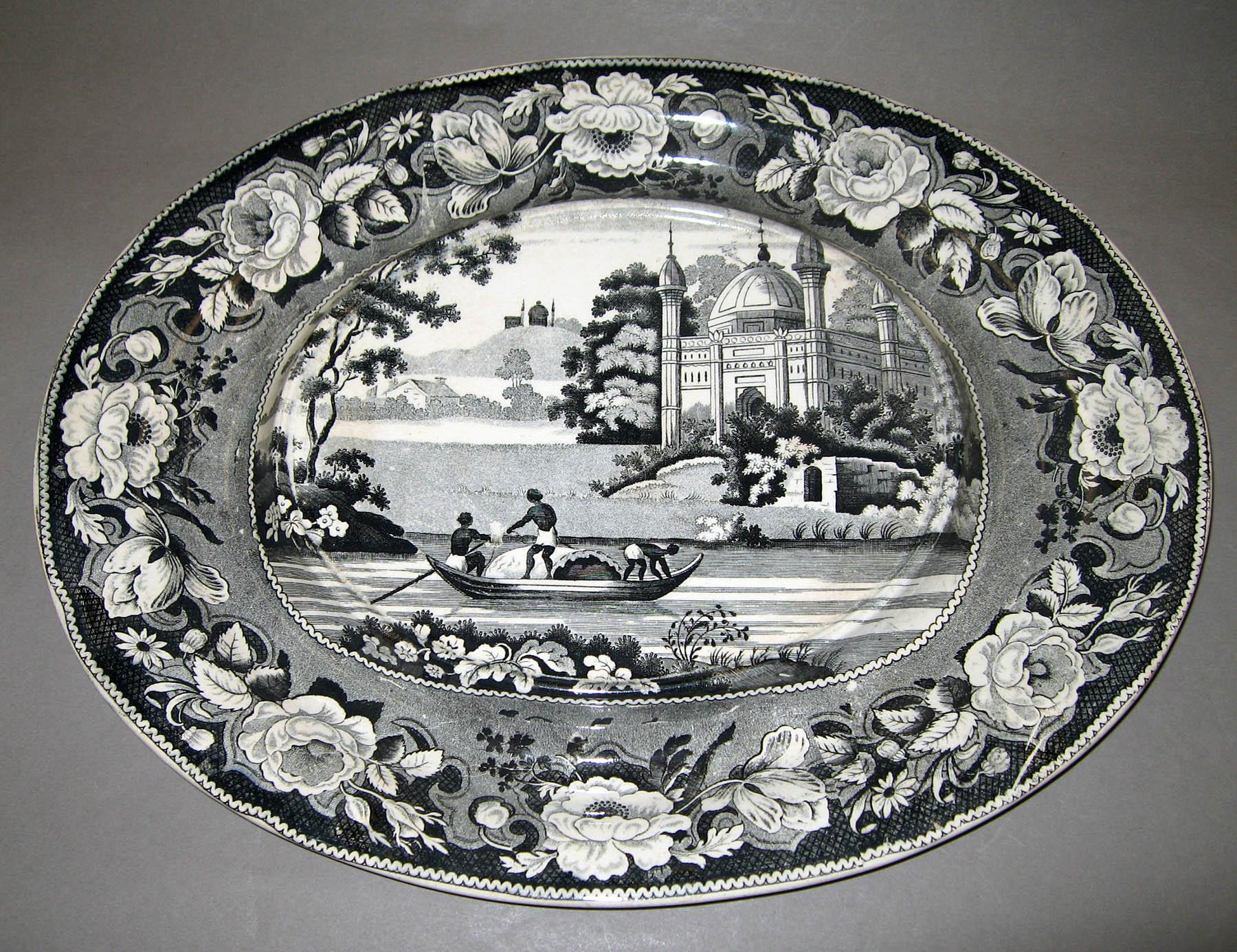 1996.0004.122 C Davenport earthenware transfer-printed tureen stand