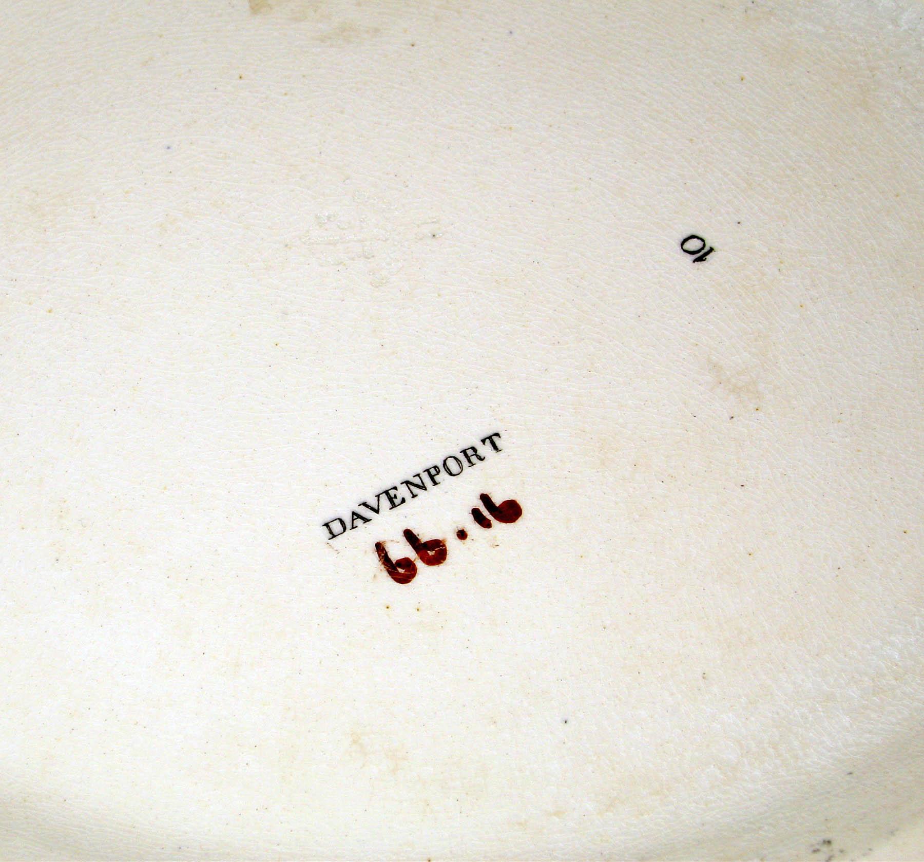1996.0004.122 C Davenport earthenware transfer-printed tureen stand (underside)