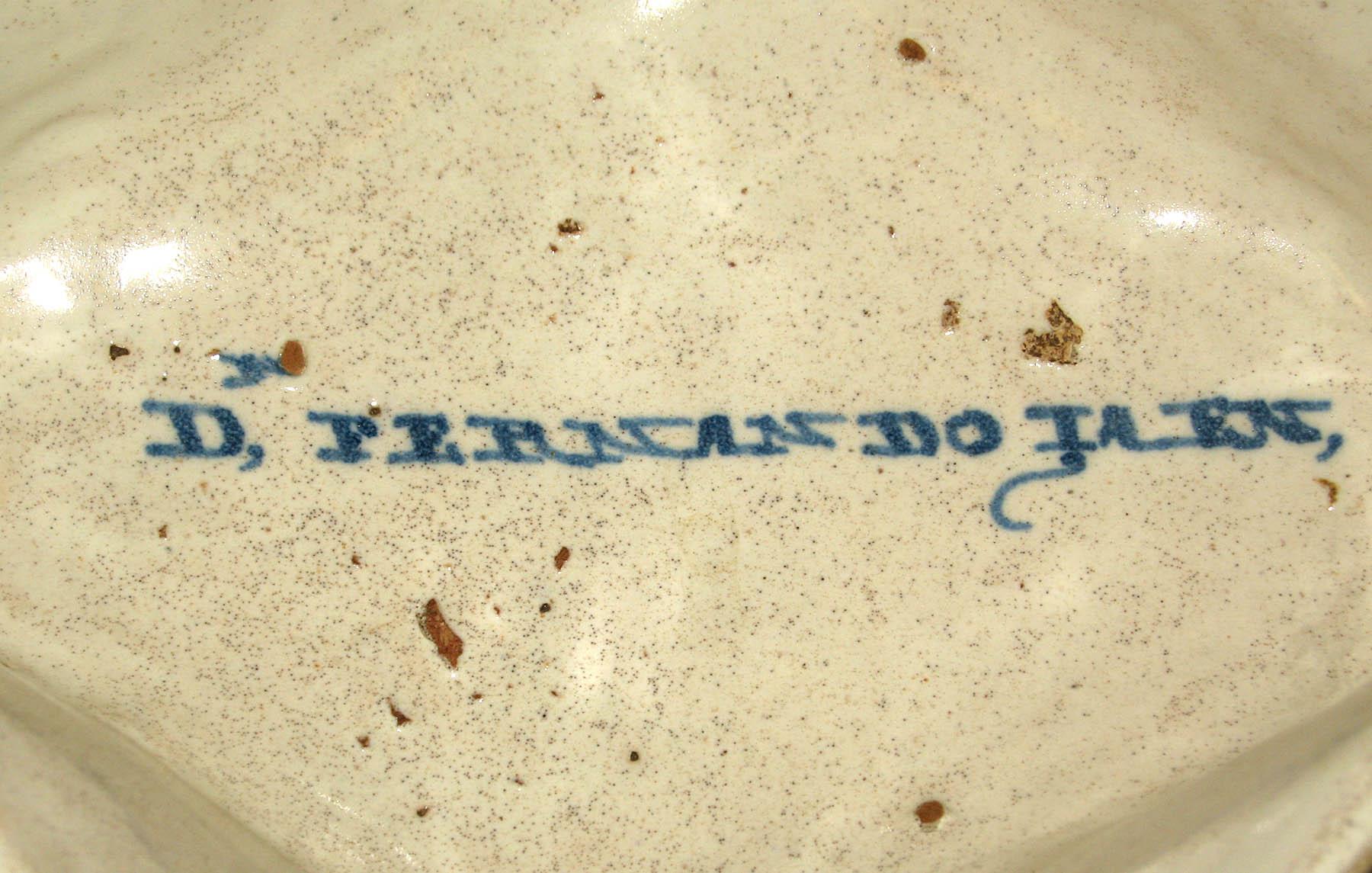 1996.0004.130 A Tin-glazed earthenware tureen (detail)