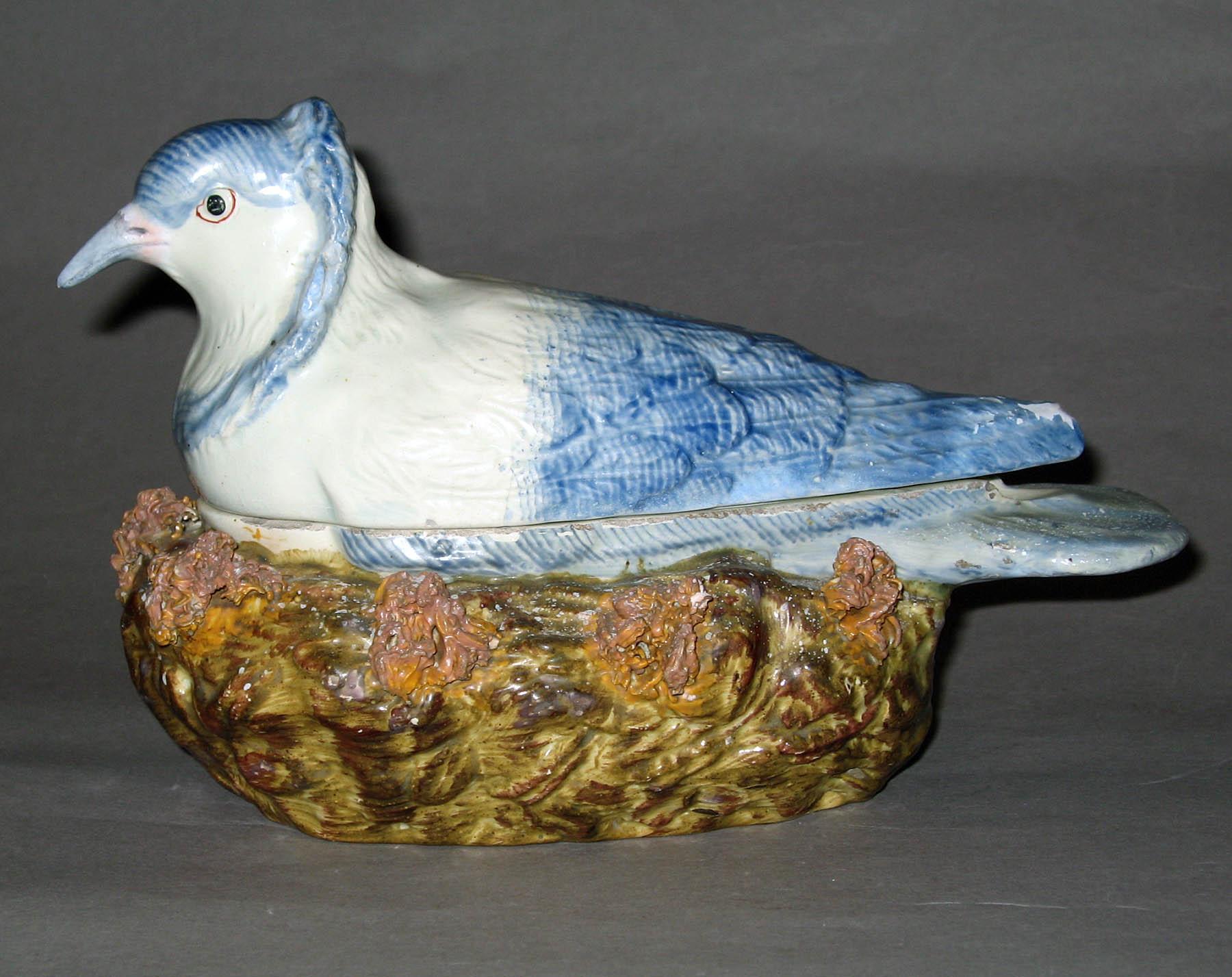 1996.0004.185.002 A, B Staffordshire pearlware partridge tureen
