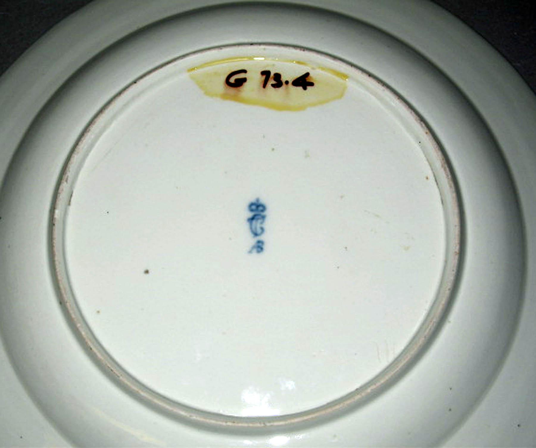 1996.0004.203.001 Frankenthal porcelain plate (underside)