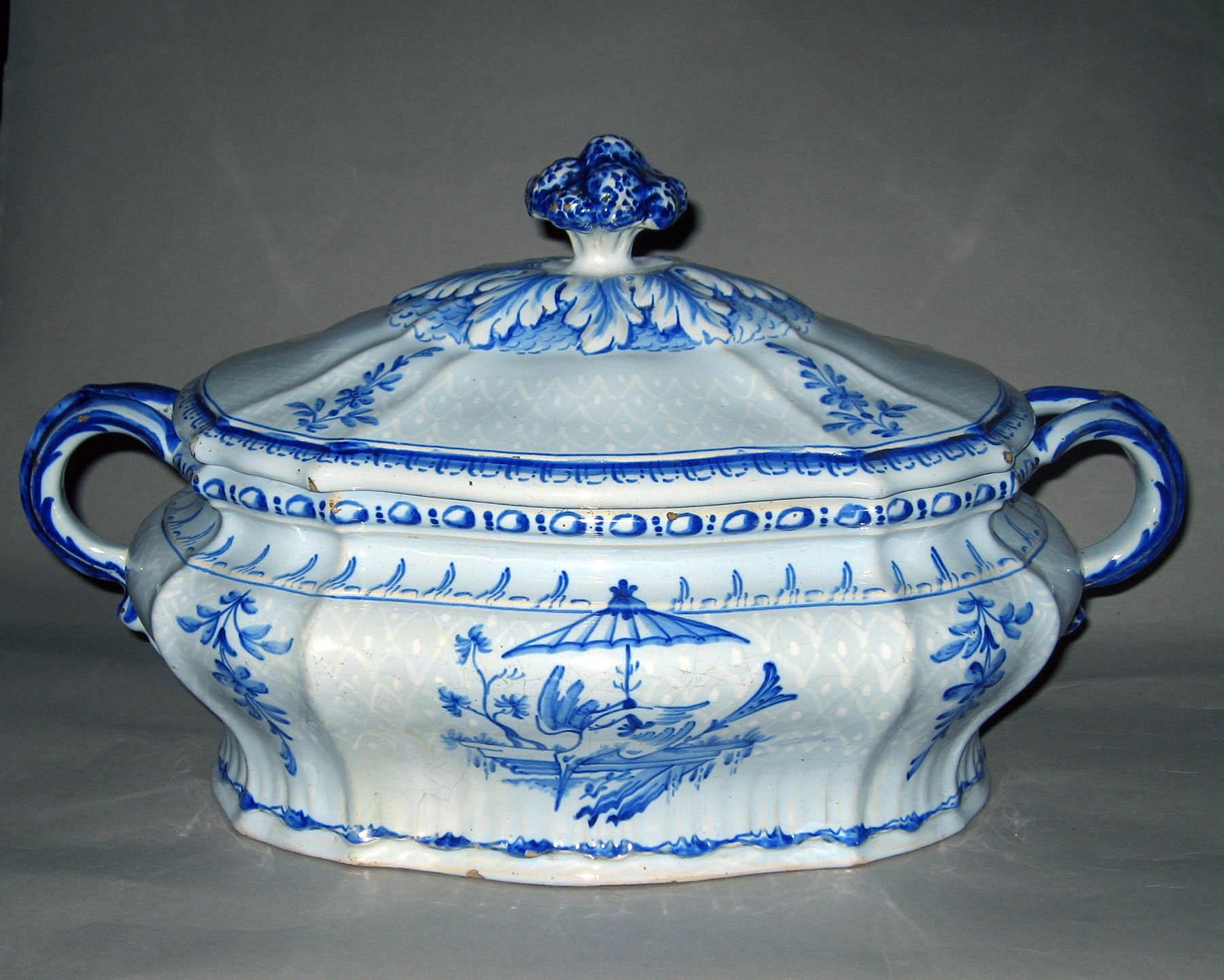 1996.0004.248 A, B Tin-glazed earthenware tureen
