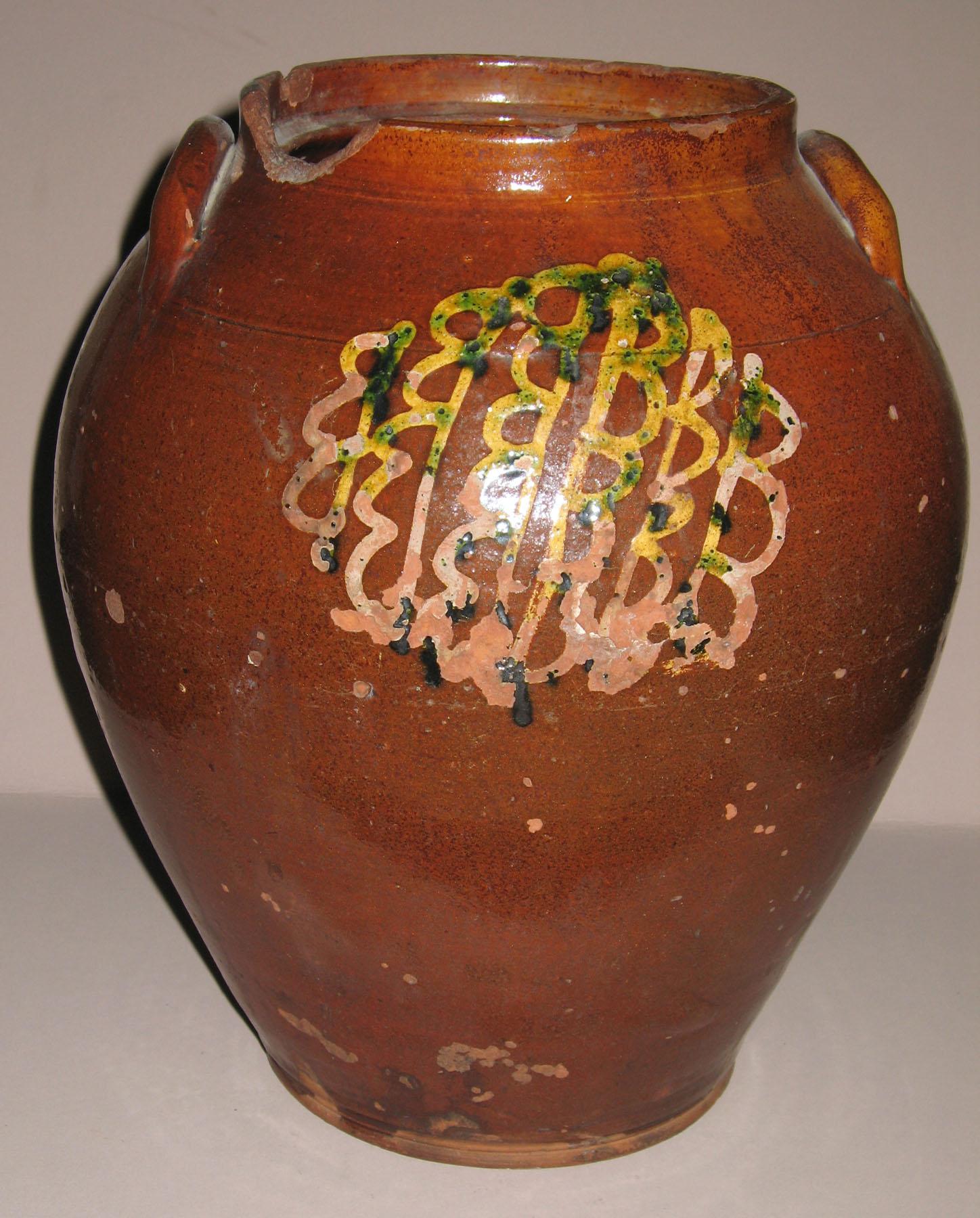 1958.0131 Slipware jar (side 2)