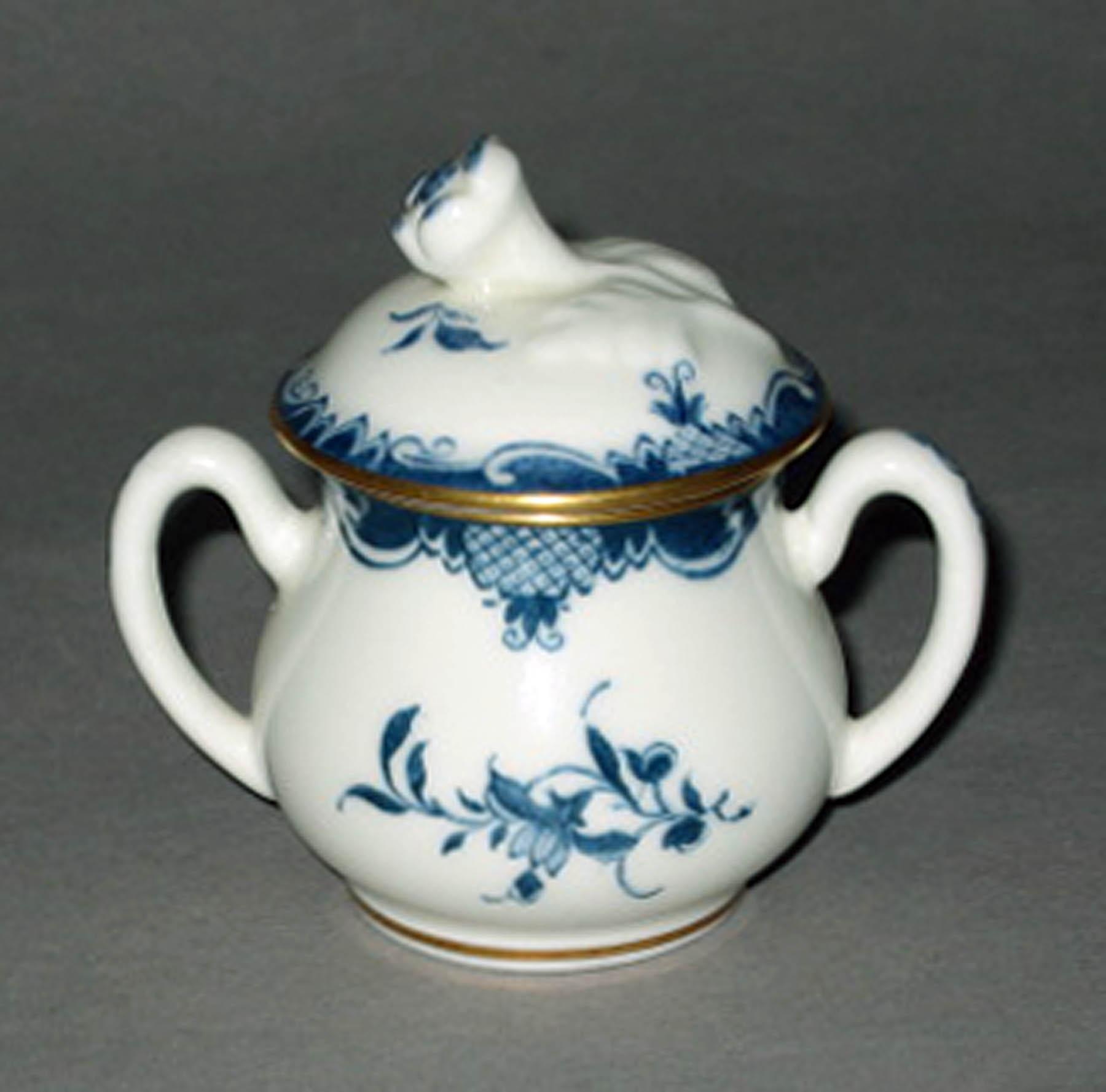 1996.0004276.017 A, B Royal Worcester Porcelain Co. bone china sugar bowl