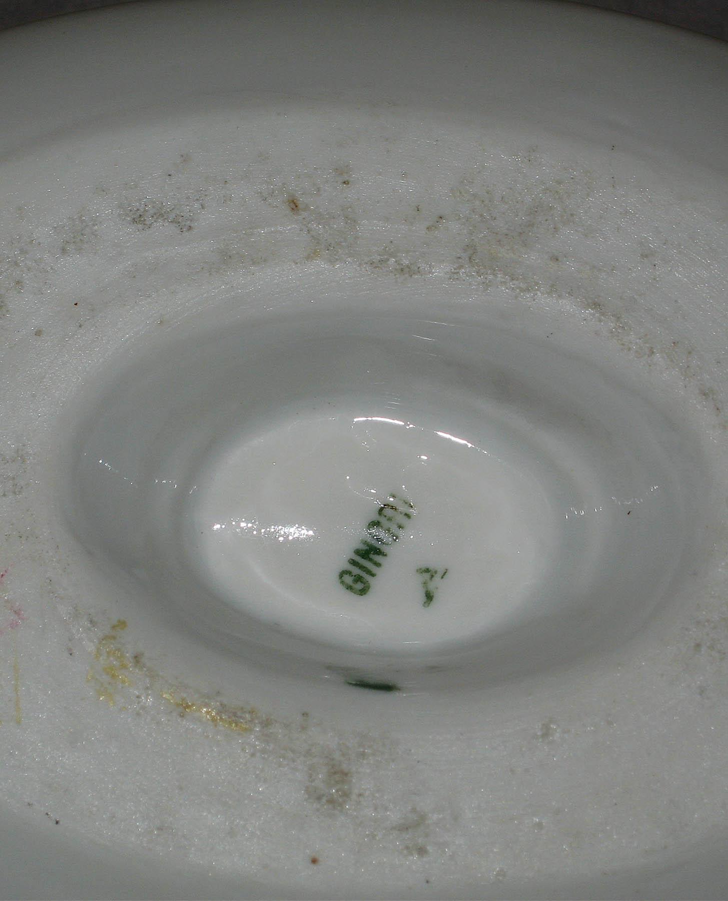 1996.0004.276.023 A, B Miniature Ginori porcelain tureen (mark)