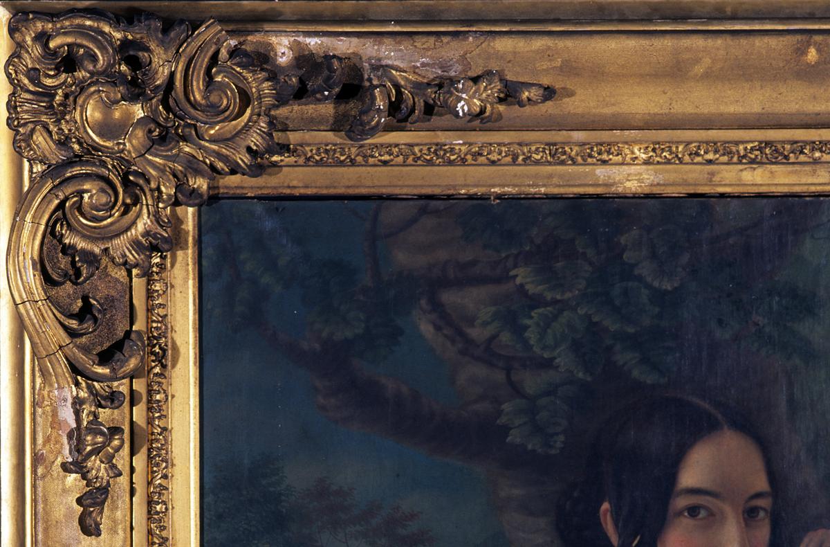 1996.0007 B Painting, Frame, Detail