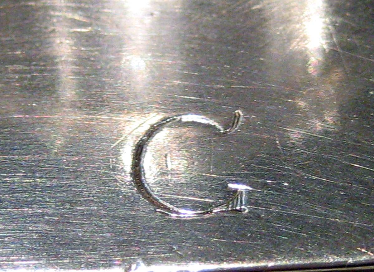 1996.0010 A, B Silver Tea Canister engraving 3