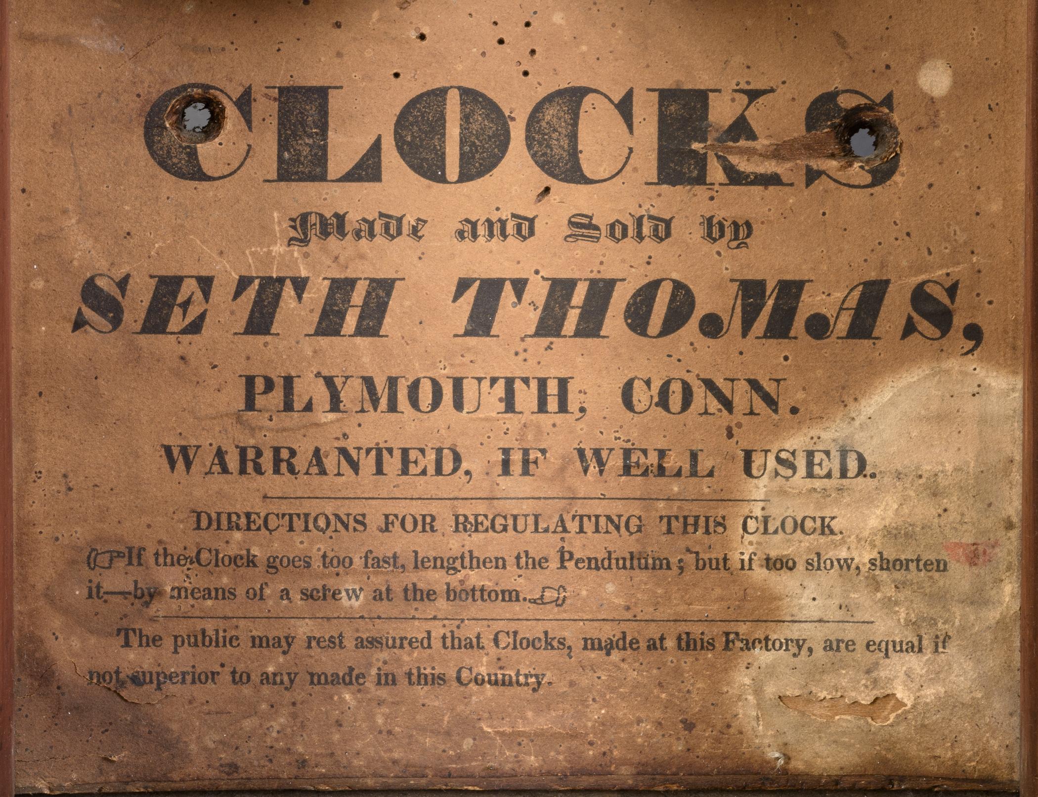 1996.0025 A-H Clock, detail 2
