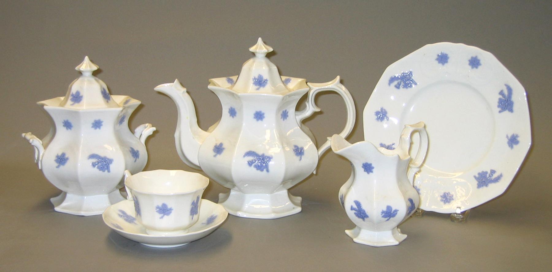 1997.0009.001.001-.003, .005, .015; 1997.0009.002 Porcelain teaset