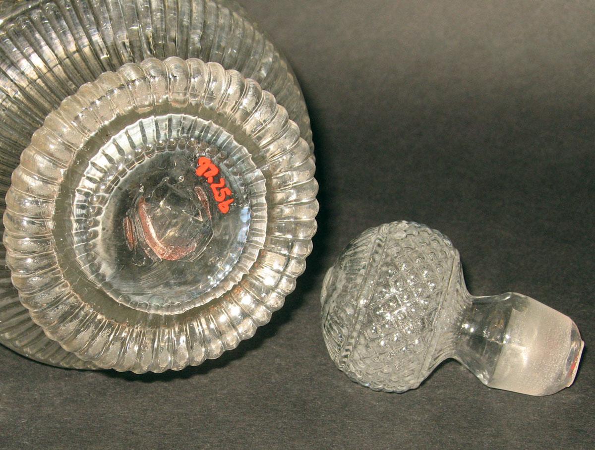 1997.0025 A, B Glass decanter (underside)