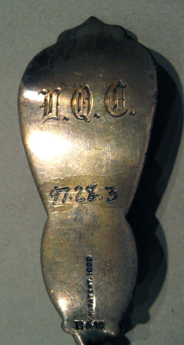 1997.0028.003 Silver Spoon engraving underside