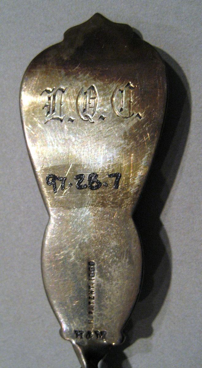 1997.0028.007 Silver Spoon engraving underside