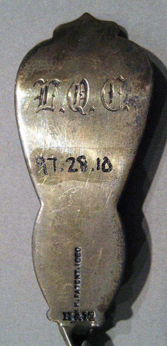 1997.0028.010 Silver Spoon engraving underside