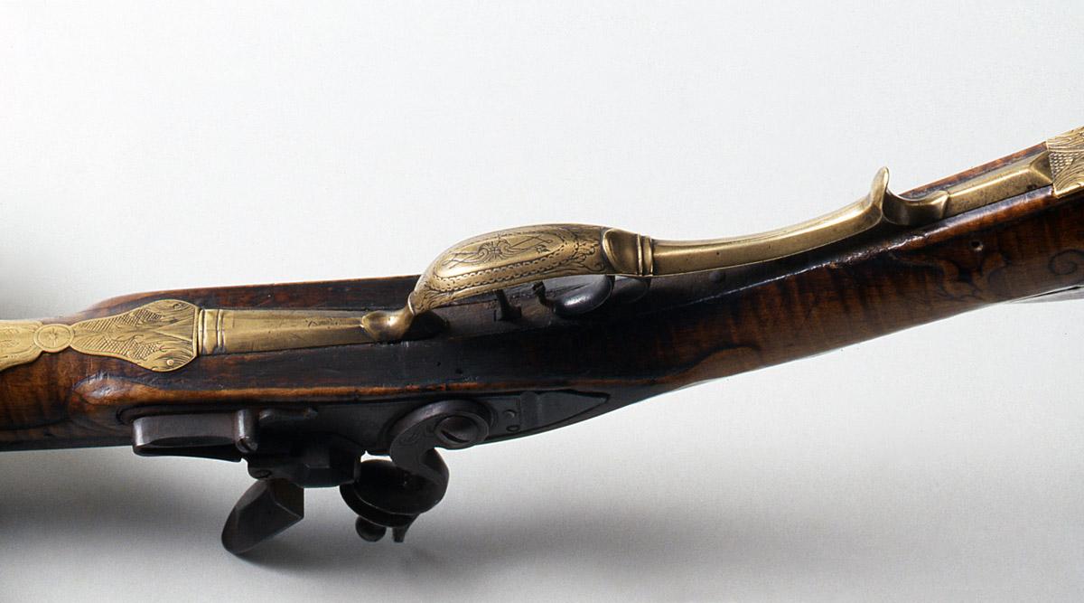 1997.0037 Rifle, Flintlock rifle (detail)