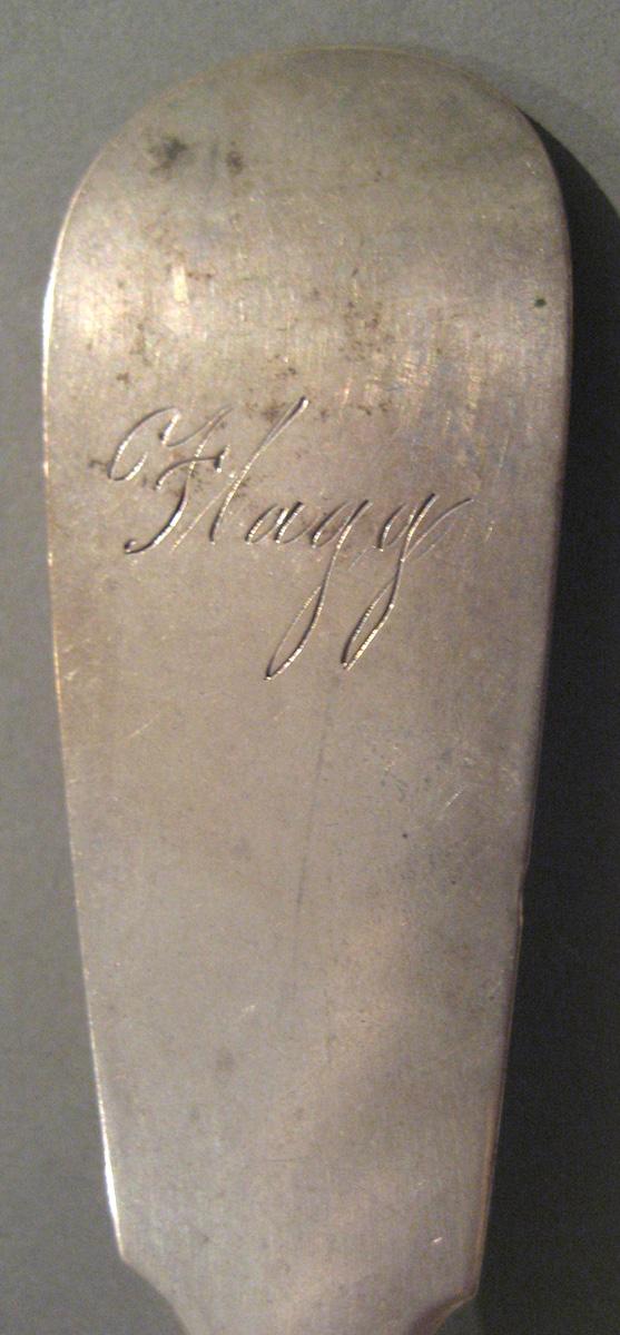 1998.0004.015 Silver Ladle engraving