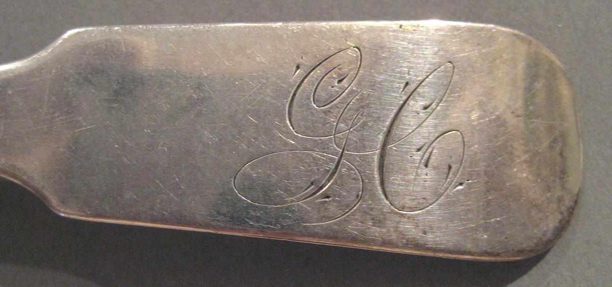 1998.0004.034 Silver Spoon engraving upper surface