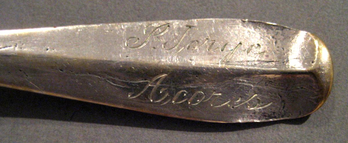1998.0004.037 Silver Spoon engraving upper surface