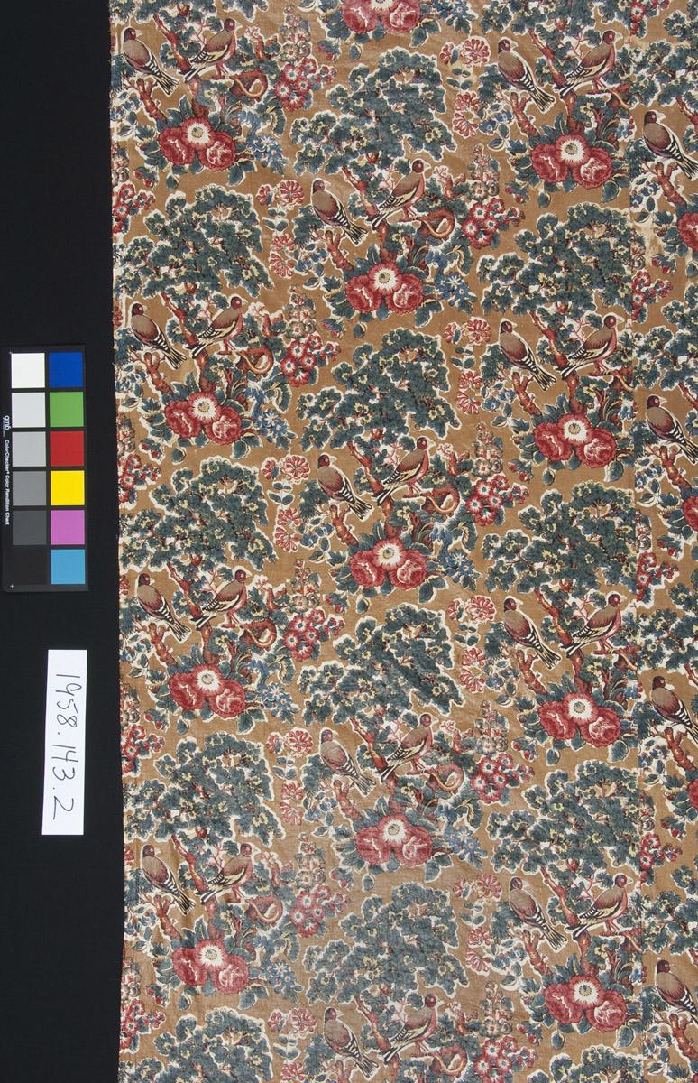 1958.0143.002 Textile, printed, detail 1